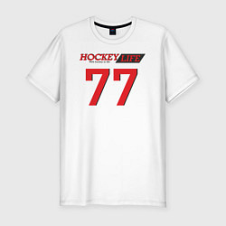 Футболка slim-fit Hockey life Number series, цвет: белый