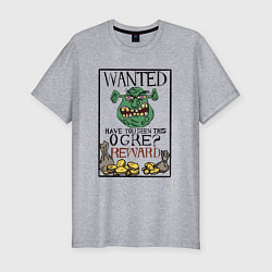 Футболка slim-fit Shrek: Wanted, цвет: меланж