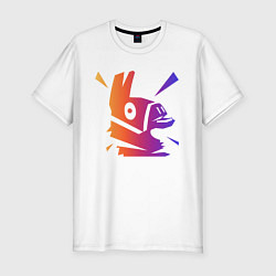 Мужская slim-футболка Llama