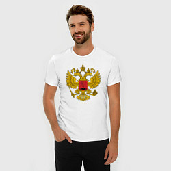 Футболка slim-fit ГЕРБ РОССИИ RUSSIA, цвет: белый — фото 2