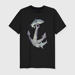 Футболка slim-fit Sharks around the anchor, цвет: черный