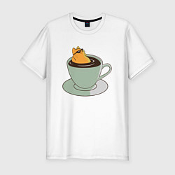 Футболка slim-fit Chill Cat, цвет: белый