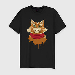 Мужская slim-футболка Рыжий Кот