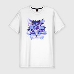 Футболка slim-fit Blue Cat, цвет: белый