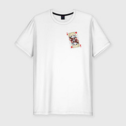 Футболка slim-fit Игральная карта Anime Harley, цвет: белый