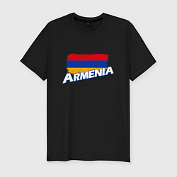 Футболка slim-fit Armenia Flag, цвет: черный