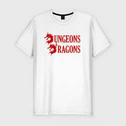 Футболка slim-fit Dungeons and Dragons Драконы, цвет: белый