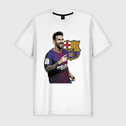 Мужская slim-футболка Lionel Messi Barcelona Argentina