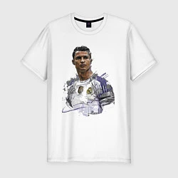 Мужская slim-футболка Cristiano Ronaldo Manchester United Portugal