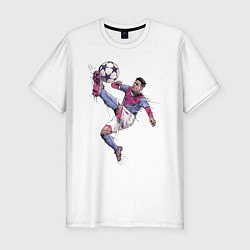 Футболка slim-fit Messi Barcelona Argentina, цвет: белый