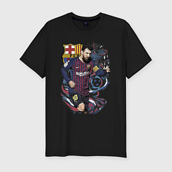 Футболка slim-fit Messi Barcelona Argentina Striker, цвет: черный