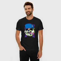 Футболка slim-fit Crazy panda, цвет: черный — фото 2