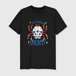 Футболка slim-fit Trippy Spider Skull Татуировка, цвет: черный