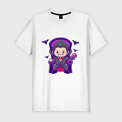 Футболка slim-fit Cute dracula, цвет: белый