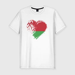 Мужская slim-футболка Сердце Беларуси