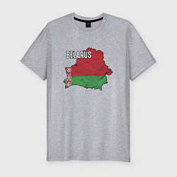Мужская slim-футболка Belarus Map