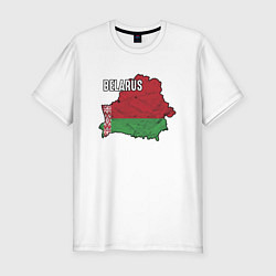 Футболка slim-fit Belarus Map, цвет: белый