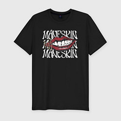 Мужская slim-футболка Maneskin Lips