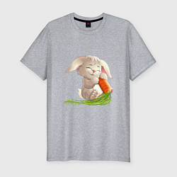 Мужская slim-футболка Солнышко с морковкой