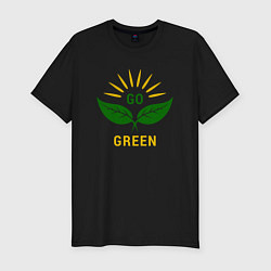 Футболка slim-fit Go Green, цвет: черный