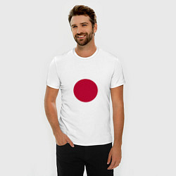 Футболка slim-fit Япония Японский флаг, цвет: белый — фото 2