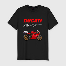 Футболка slim-fit DUCATI ДУКАТИ MOTOSPORT, цвет: черный