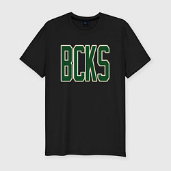 Футболка slim-fit BCKS Bucks, цвет: черный