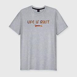 Футболка slim-fit Life is Rust, цвет: меланж