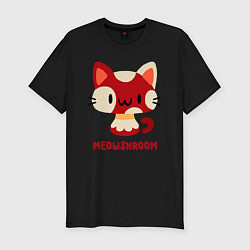 Футболка slim-fit Meowshroom, цвет: черный