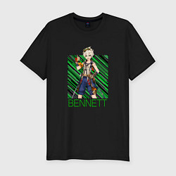 Мужская slim-футболка Беннетт Genshin Impact