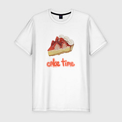 Футболка slim-fit Cake time!, цвет: белый