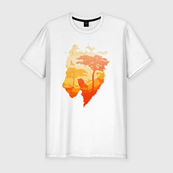 Футболка slim-fit Africa - Lion, цвет: белый