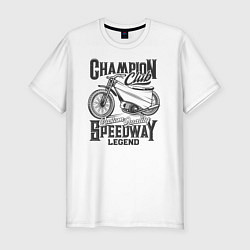 Мужская slim-футболка Мотоцикл