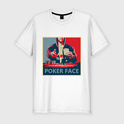 Футболка slim-fit Poker face, цвет: белый