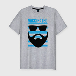 Футболка slim-fit Vaccinated, цвет: меланж