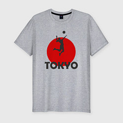 Футболка slim-fit Tokyo Volleyball, цвет: меланж