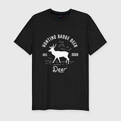 Мужская slim-футболка Лучший охотник на оленей
