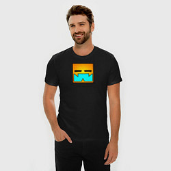 Футболка slim-fit Geometry Dash: Square, цвет: черный — фото 2
