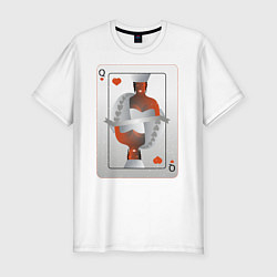 Мужская slim-футболка Рианна Королева сердец