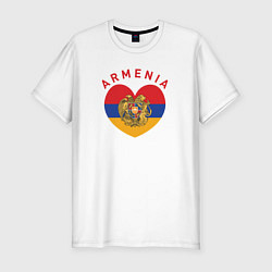 Мужская slim-футболка The Heart of Armenia