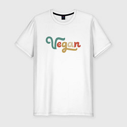 Футболка slim-fit Веган, цвет: белый