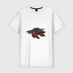 Футболка slim-fit Вулканическая черепаха, цвет: белый