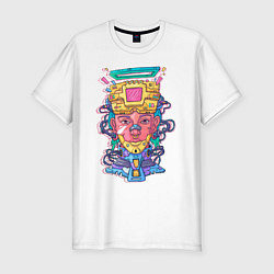 Футболка slim-fit Кибер панк, цвет: белый