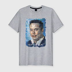Мужская slim-футболка Elon Musk, Space X