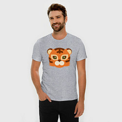 Футболка slim-fit Cute Tiger, цвет: меланж — фото 2