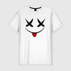 Футболка slim-fit Playful smile, цвет: белый