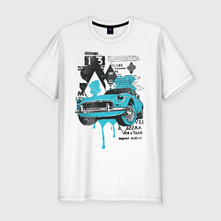 Мужская slim-футболка Vintage Cars