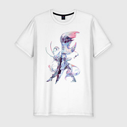 Футболка slim-fit Крепкий воин, цвет: белый