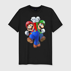Мужская slim-футболка Mario Bros