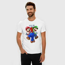 Футболка slim-fit Mario Bros, цвет: белый — фото 2